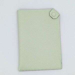 Hermes	Epsom Tarmac Passport Pouch Holder Vert Fizz